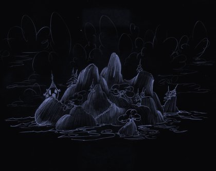 screen wallpaper with island in the night