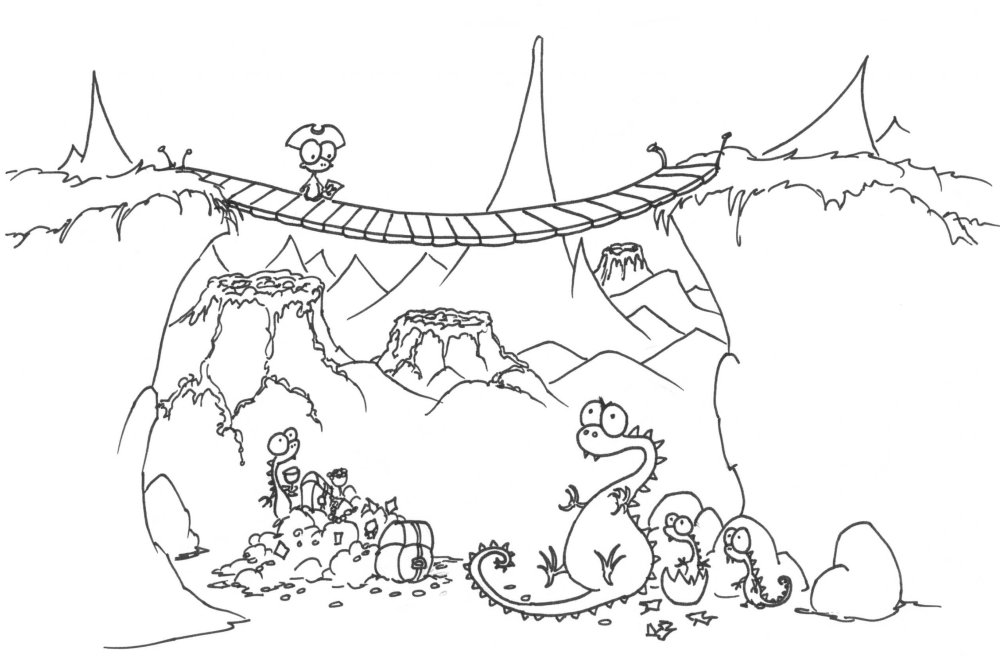 images of dragons for children. pirate and some dragons