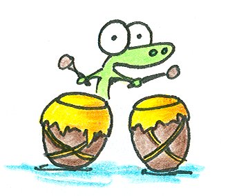 Turtle Playing Drums