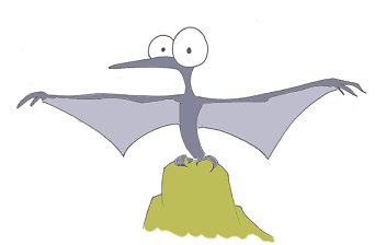 cartoon pterodactyl illustration