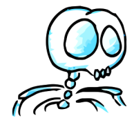 a cartoon skeleton profile picture for facebook or myspace or whatever on halloween
