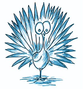 cartoon drawing of a turkey ghost
