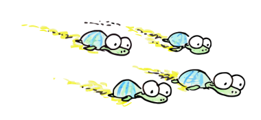 baby sea surtles walking to the sea