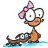 the wiener dog magnet and kiki marie monkey icon for aol im