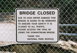 Bridge Closed sign