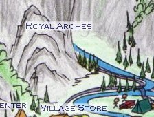 illustrated map of yosemite valley
